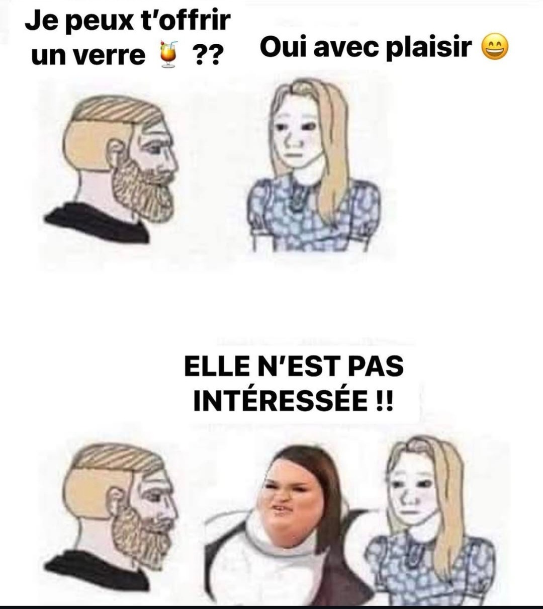 Elle a dit oui... mais son pote a dit NON - meme