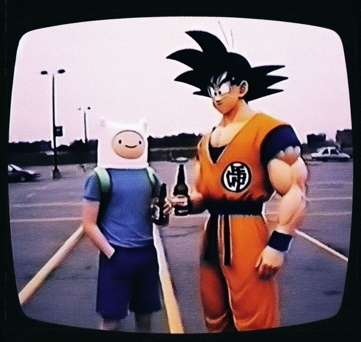 Gran plantilla de memes de Finn el humano y Goku