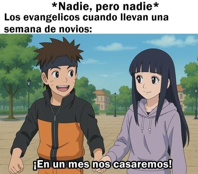 Nadie: Los evangélicos a la semana de novios: ya tenemos fecha de boda - meme