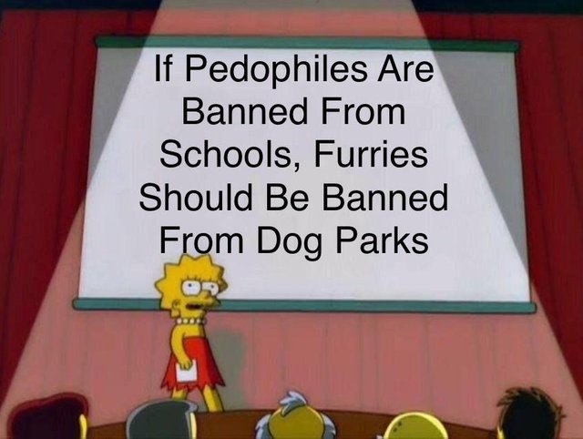 Furries should be banned from dog parks - meme
