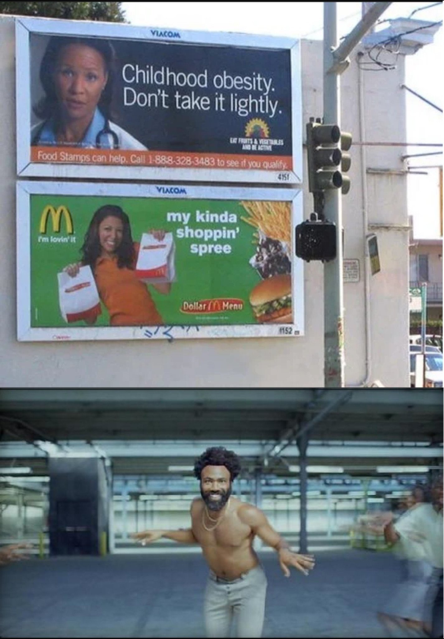Looks like the same woman in both adverts - meme