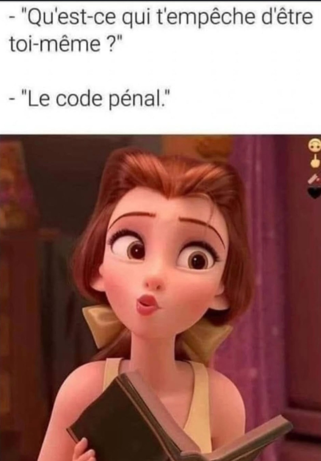 Être moi-même ? Le code pénal dit non - meme