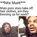 When porn stars take off their clothes, are they dressing up for work?