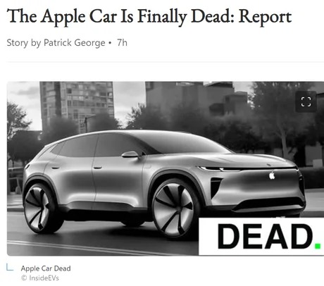 Apple car project is dead - meme