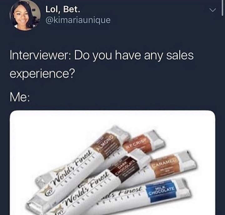 We all have sales experience - meme