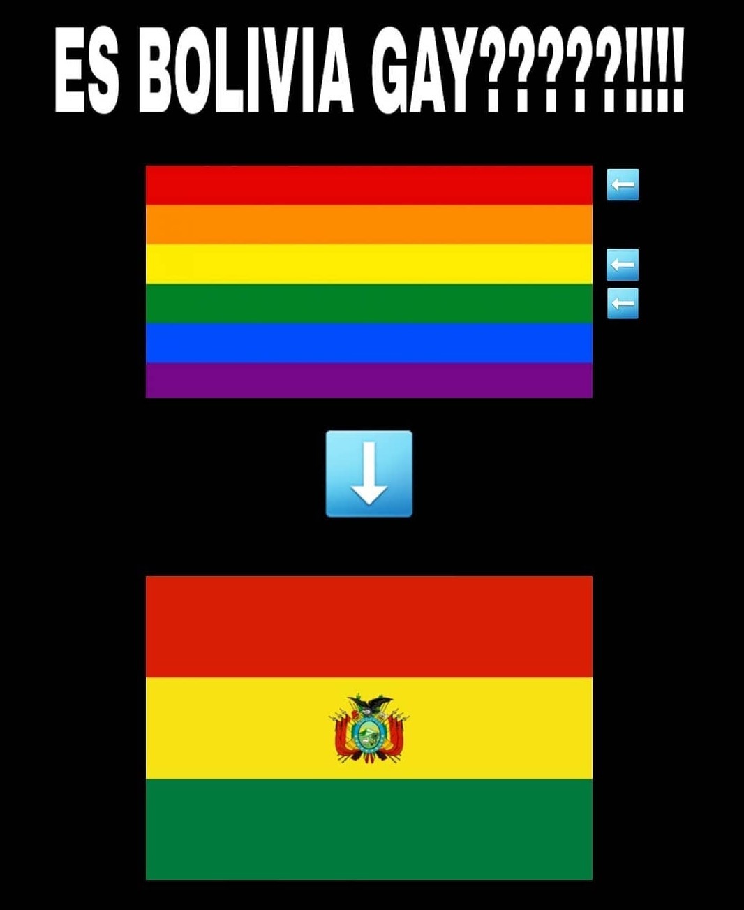 Bolivia hay Bolivia gay - meme