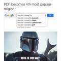 PDF is now the 4th most popular religion