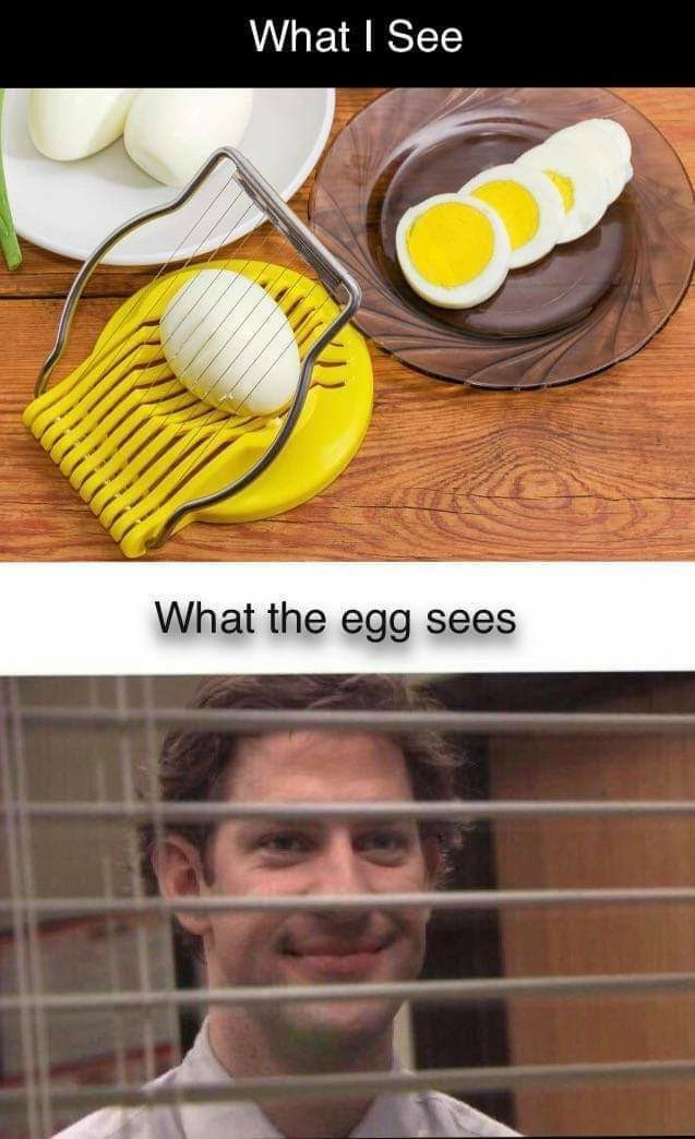 Eggs are crying inside - meme