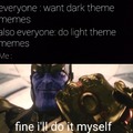 Dark theme memes