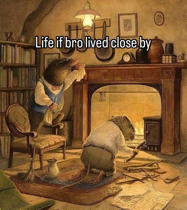 Life if bro lived close by - meme
