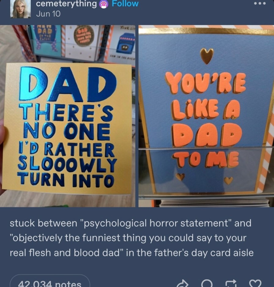 Dad cards in 2025: half trauma, half stand-up comedy - meme