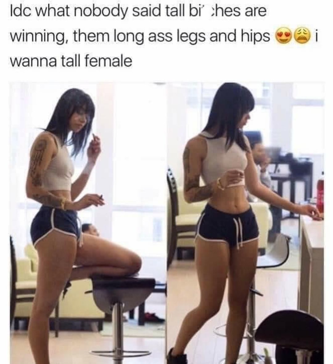 Long legs please men - meme