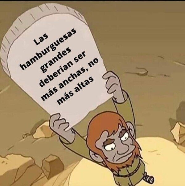Meme de hamburguesas bien hechas