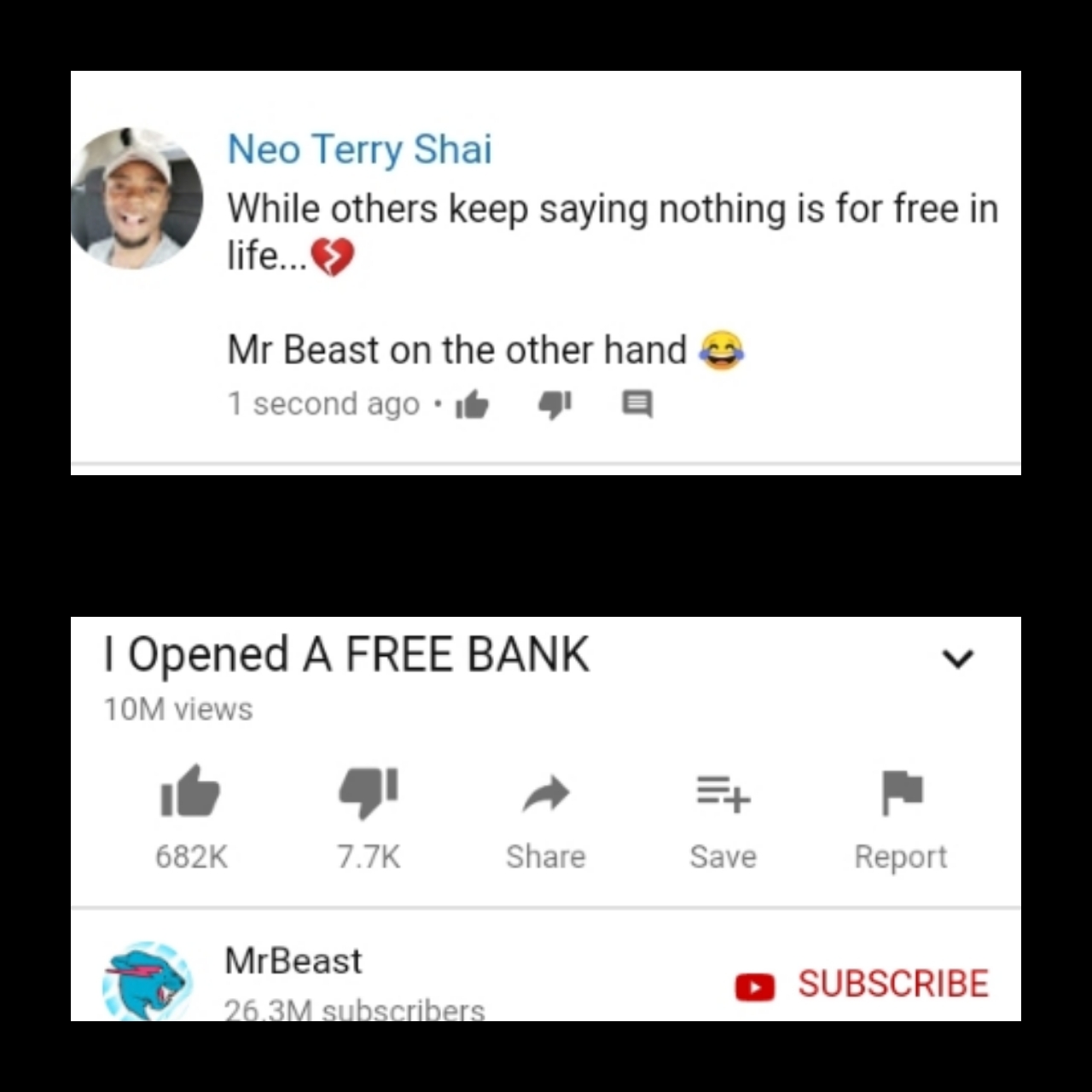 Mr Beast Giving free money :D - meme