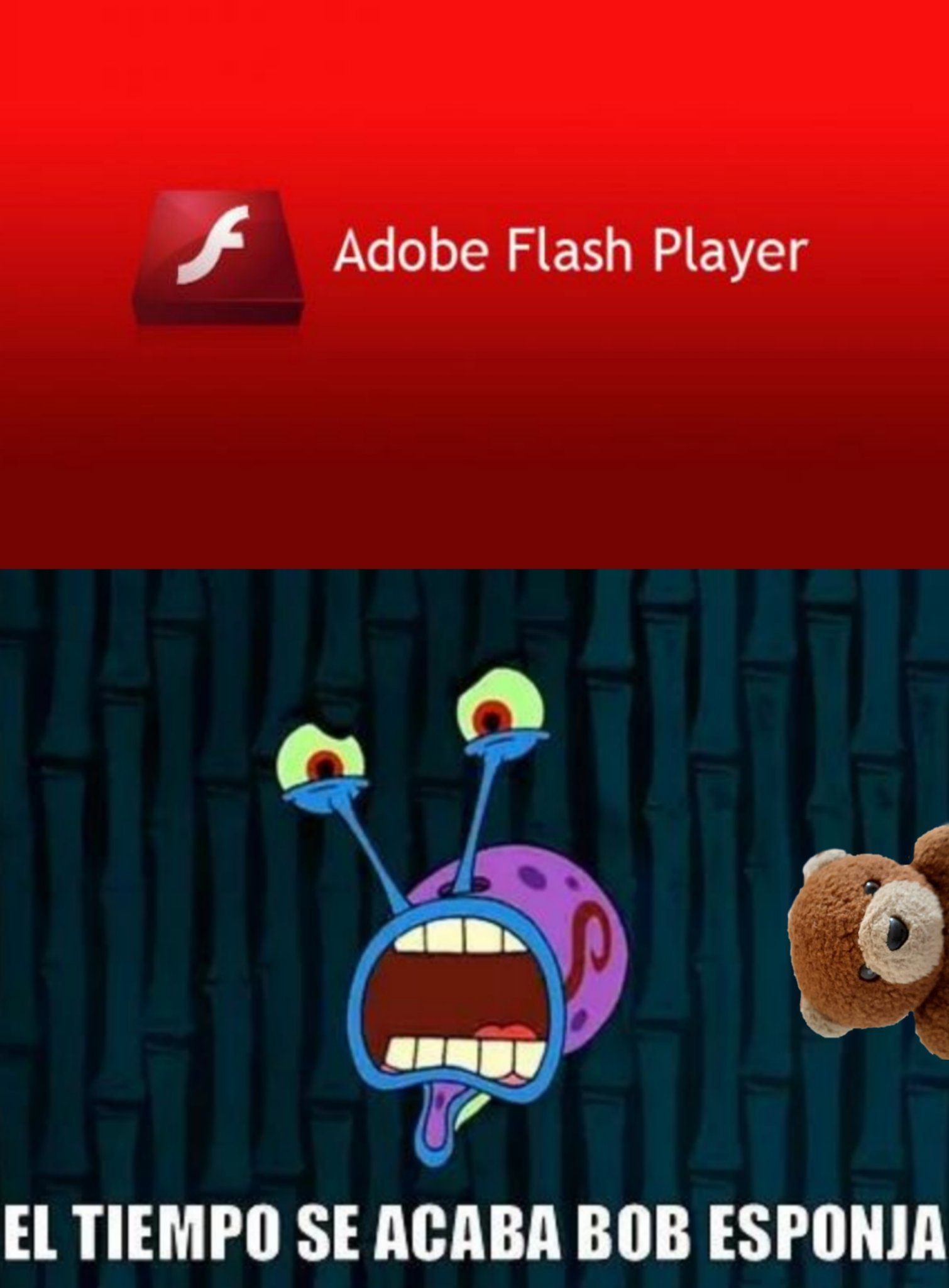 Recuerden que hoy es el ultimo día para jugar juegos que ocupan flash - meme
