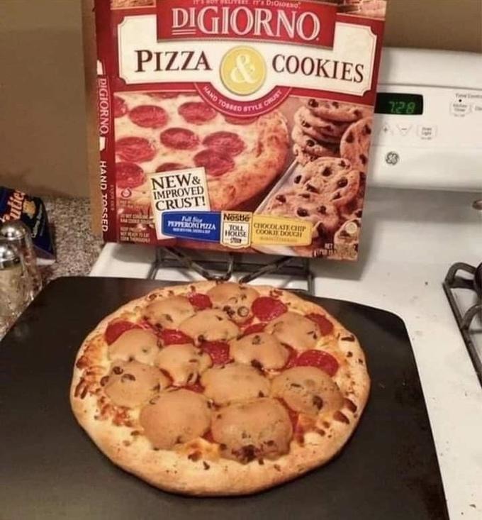 The definitive pizza crime - meme