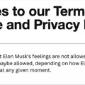 Elon's new terms of service