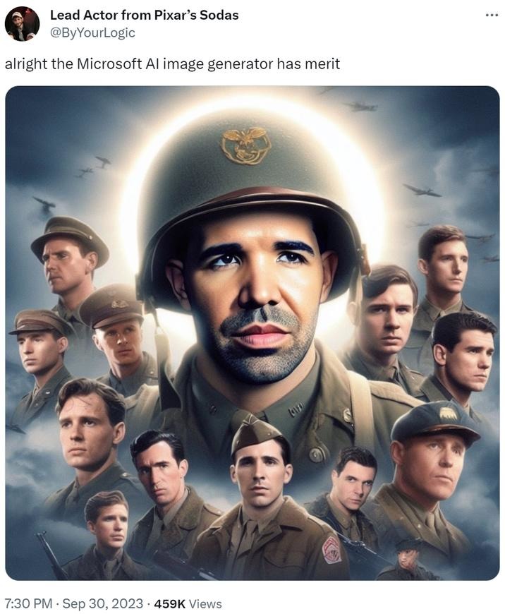 Microsoft AI image generator is getting crazy - meme