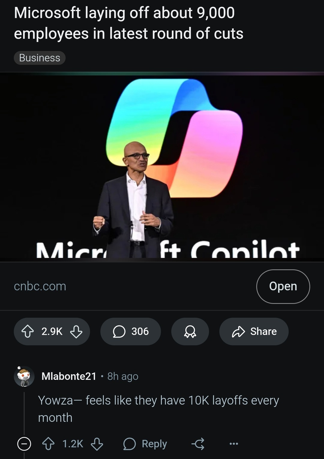 Microsoft drops 9K employees again, yikes - meme