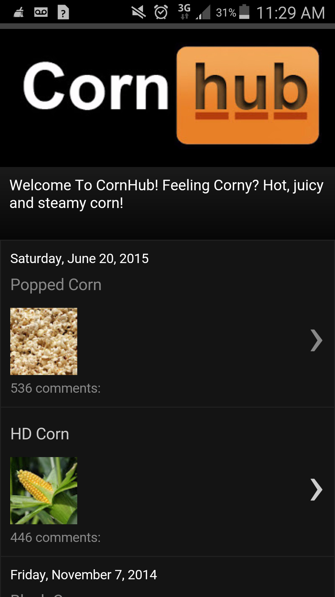 I Love porn *Corn* - meme