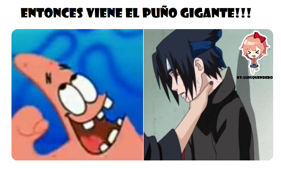 patricio vs sasuke con musica de linkin park de fondo - meme