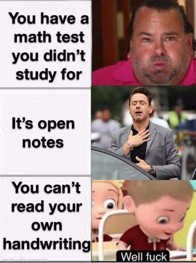 Math test - meme