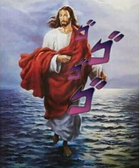 Aunque no lo creas, jesus aparece en jojo's - meme