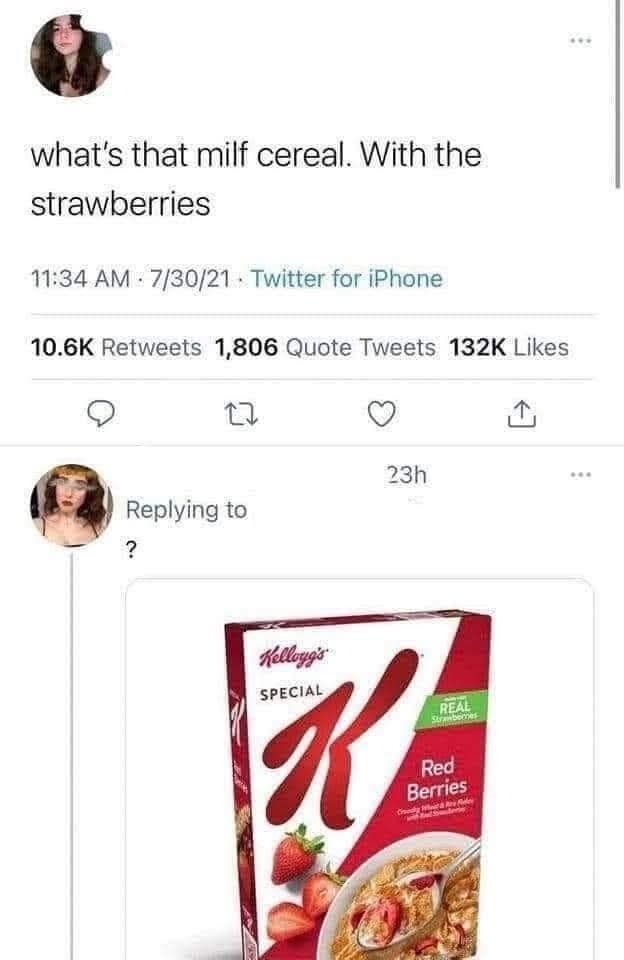 Milf cereal? - meme