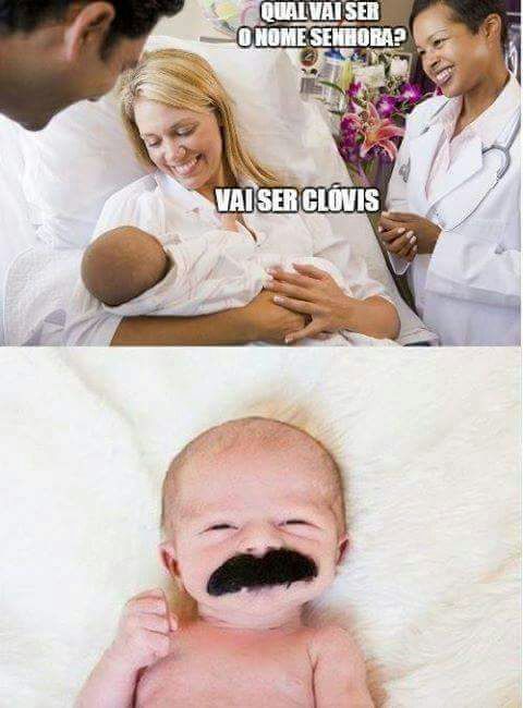 N consigo imaginar nenhuma criança q nasce com o nome de Clóvis sem parecer velho - meme