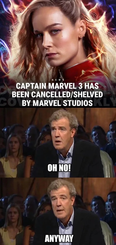 Captain Marvel 3 cancelled meme