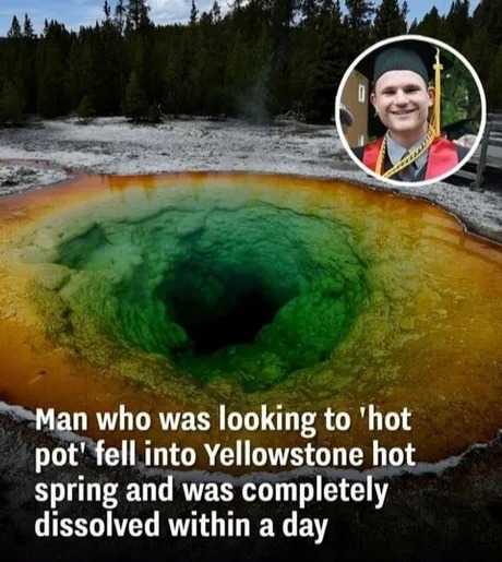 Yellowstone hot spring - meme