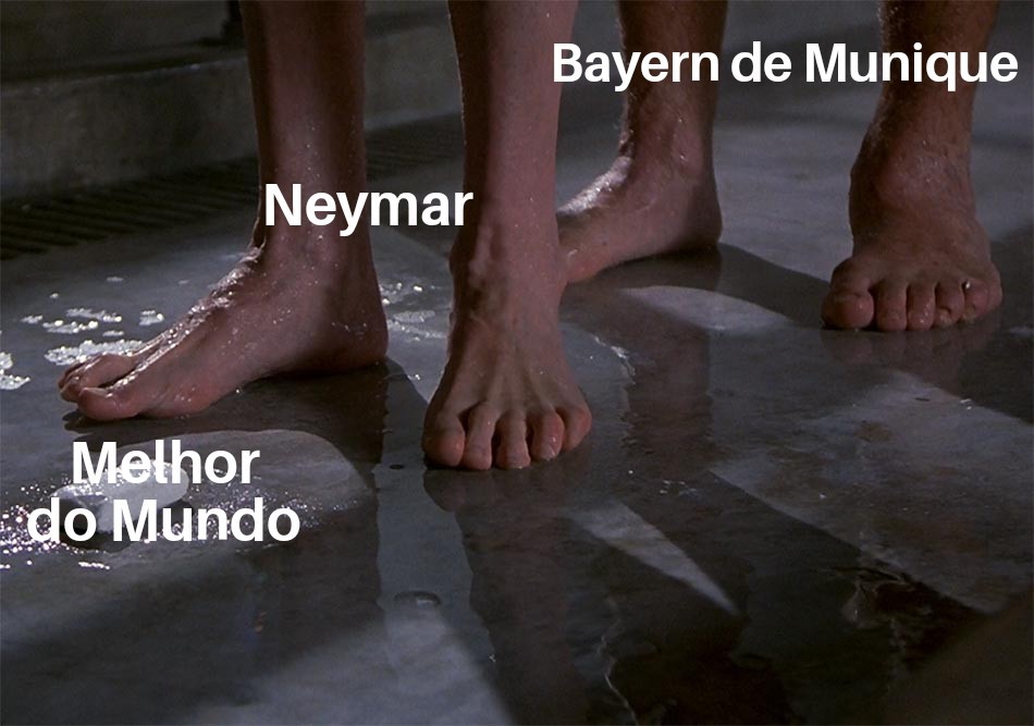 Neymar com o buraco esfolado - meme