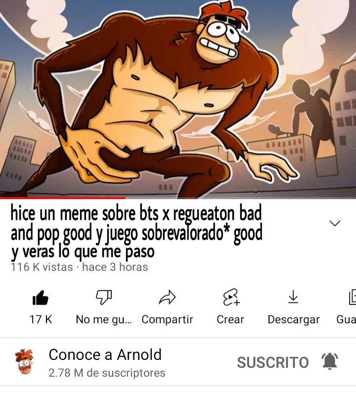 Arnold el simiodroider promedio - meme