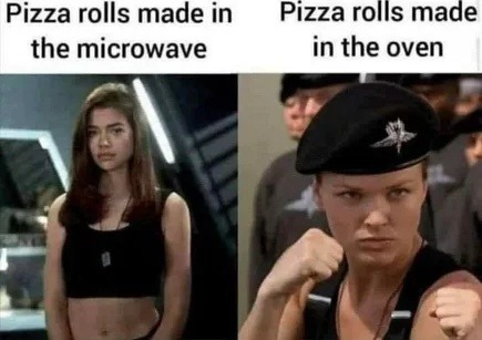 Microwave vs Oven: The pizza roll civil war - meme