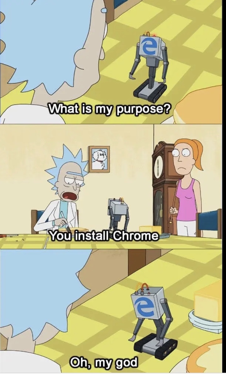 When you install chrome - meme