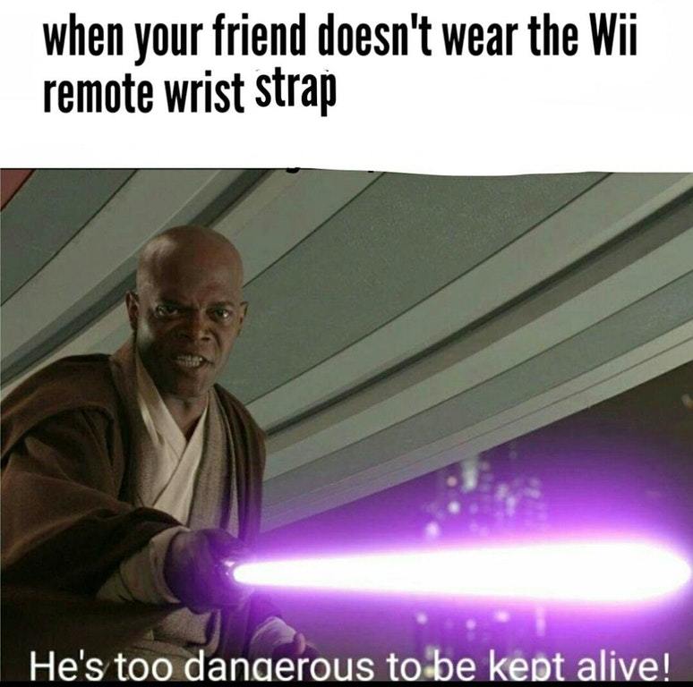 Wii wrist strap - meme