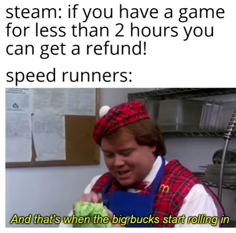 Speed runners - meme
