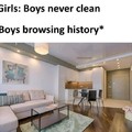 Boys can clean right?