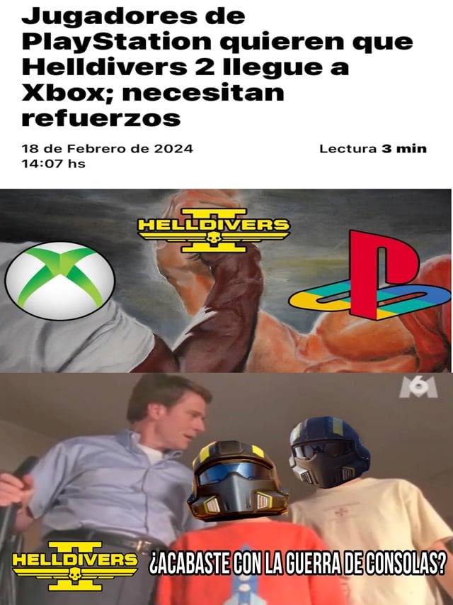 Helldivers 2 para Playstation - meme