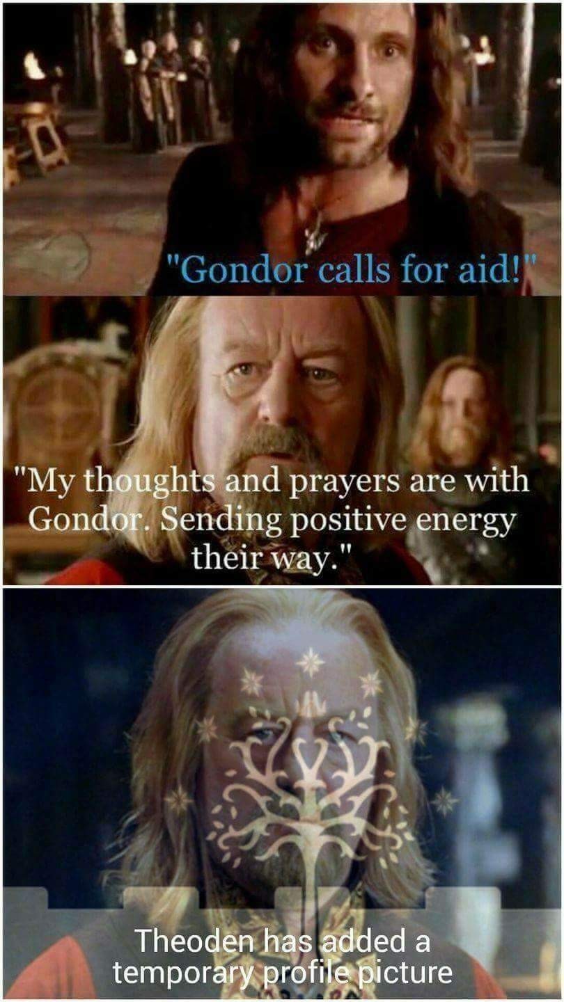 #PrayforGondor - meme