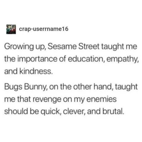 Bugs Bunny lessons - meme
