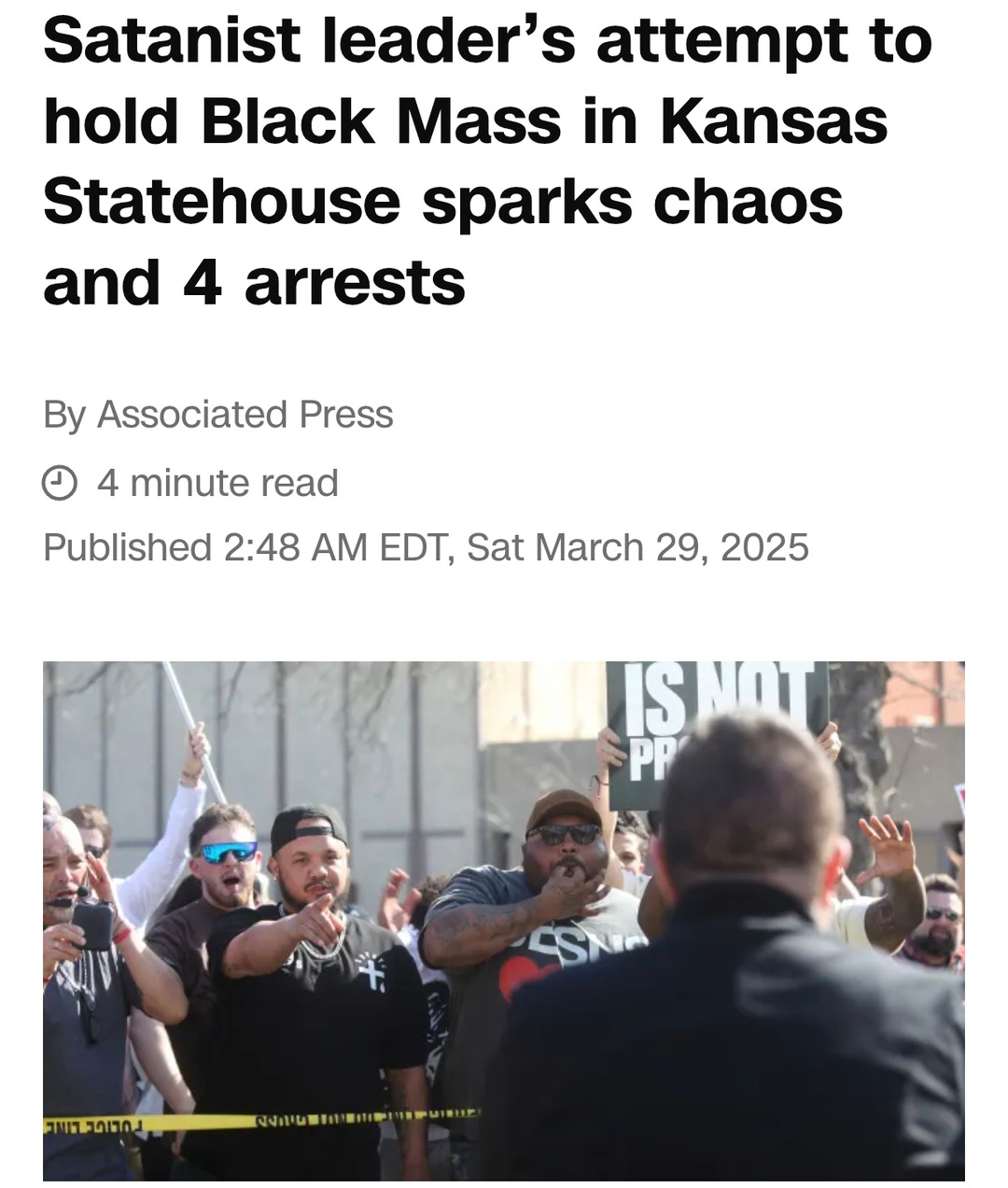 Nothing says peace like a Black Mass in the Statehouse - meme