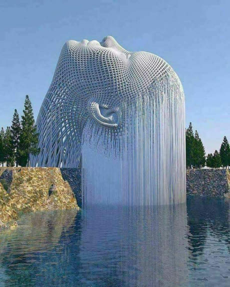 HUMAN MADE WATERFALL ASSAM, INDIA ARCHITECTURE AT IT'S BEST - meme