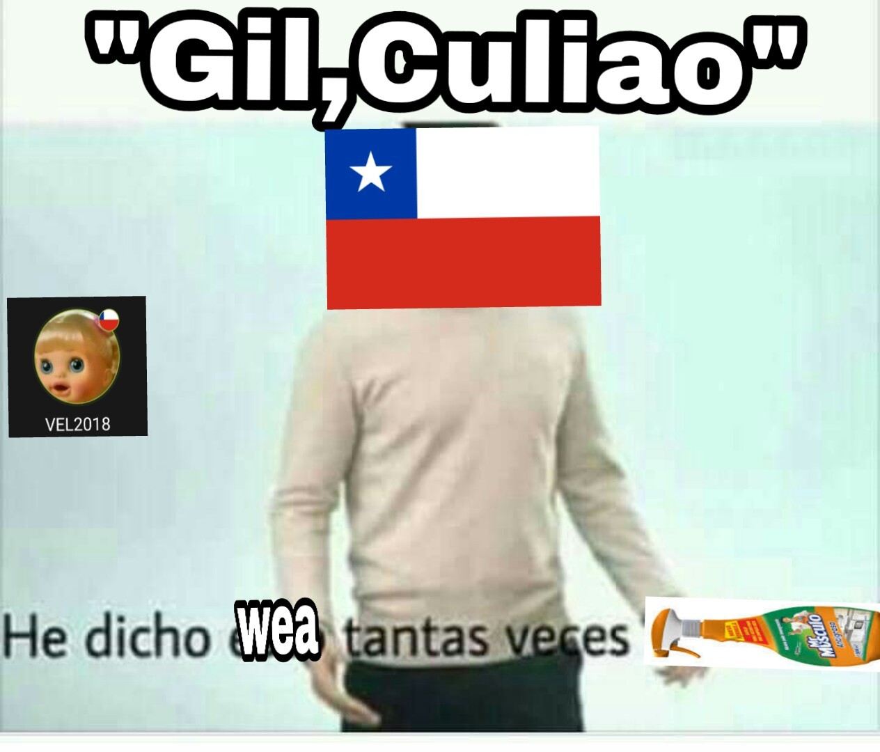 "Chilenos como no quererlos" (PD:soy chileno) - meme