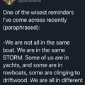 we are not all in the same boat