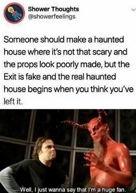 Dark haunted house - meme
