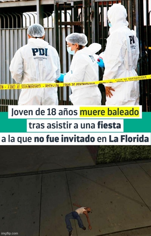 Un joven muere baleado por asistir a una fiesta a la que  no estaba invitado - meme