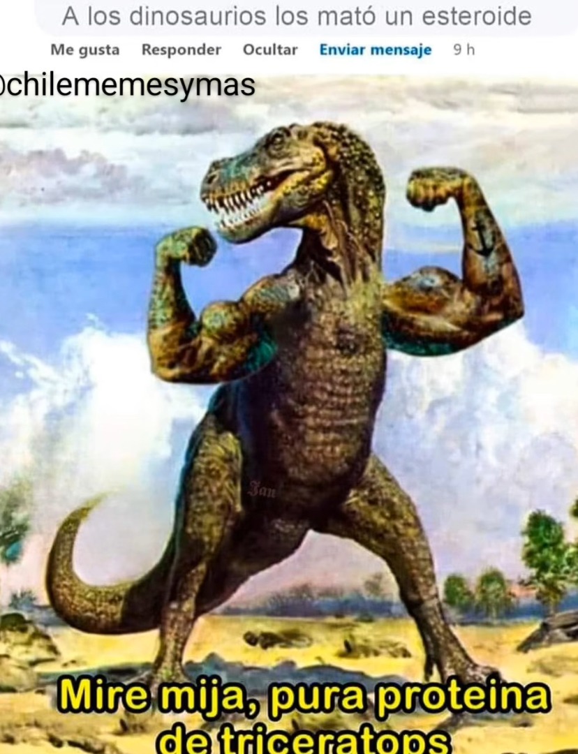 Los dinosaurios se volvieron imparables con eso - meme