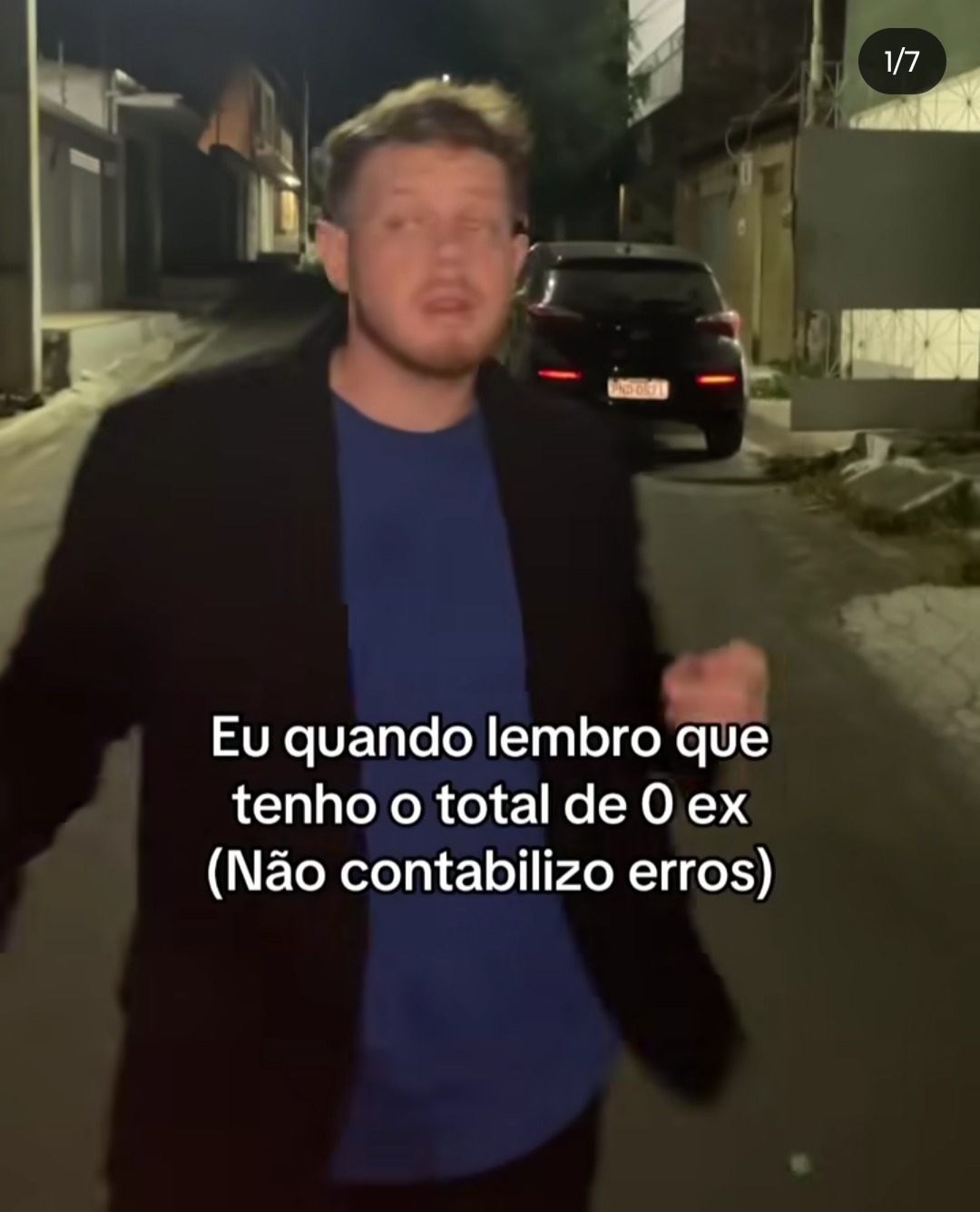 Não contabilizo erro pra não chorar no banho - meme