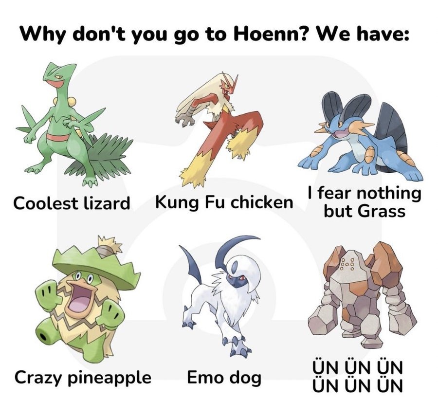 dongs in a hoenn - meme